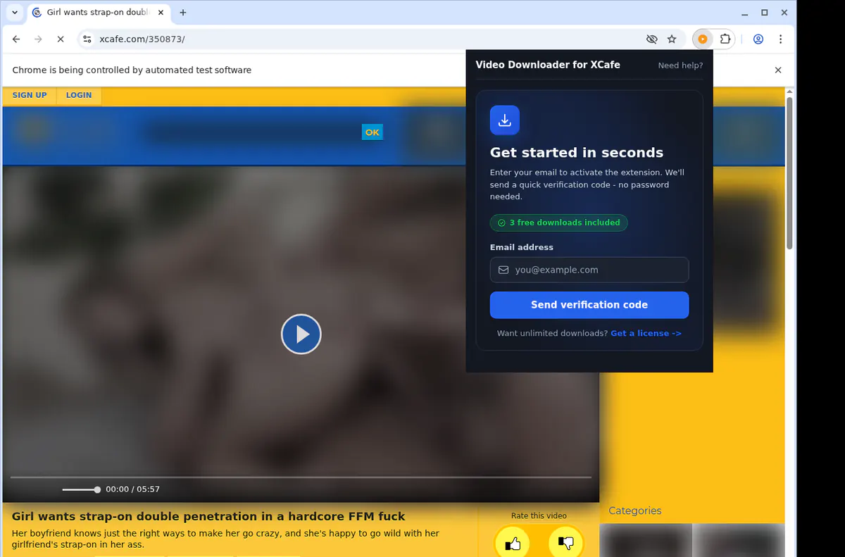 Xcafe Video Downloader browser extension screenshot 4
